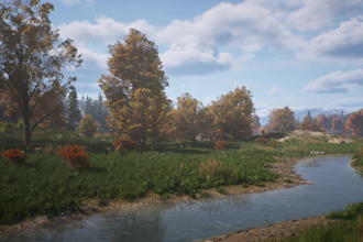 create a stunning 3d unreal engine environment, terrain levels for any games