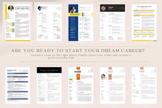 design a professional resume and cv template