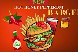design a unique food poster for your events or business