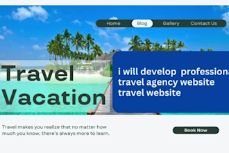 create travel agency website, tourism website, tour agency website, travel web