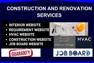 build interior website recruitment hvac construction job board website