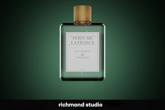 do 3d perfume animation, 3d product animation, 3d perfume model, bottle design