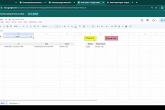 create an automated time tracking program in google sheets