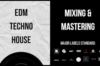 mix and master your edm, techno, house, pop song