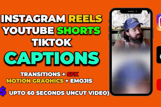 edit tiktoks, reels and shorts with captions
