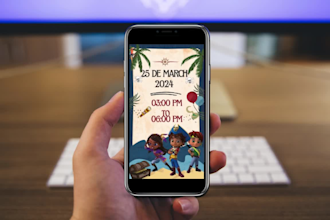 create a birthday invitation video, for children or adults