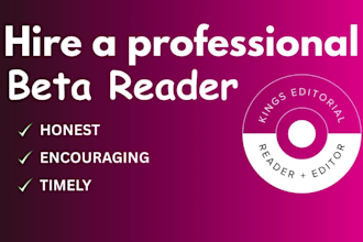 beta read romance, fantasy, and fiction stories