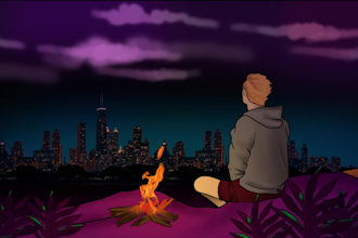 create loop animation for music video and streamers