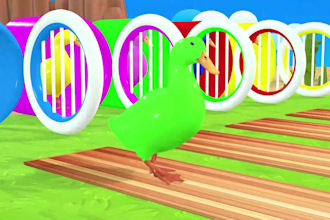 create 3d crossing fountain cartoon for kids paint animal games