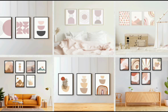 design boho digital wall art for etsy or home