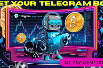 do solana meme coin development telegram bot promotion crypto game promotion nft