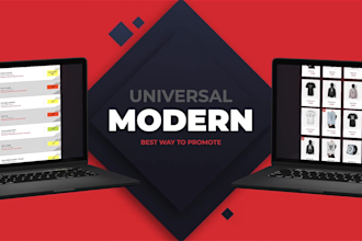 create a custom website and app promo advertisement  site