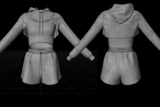 do 3d mockup animation fashion clothing 3d design 3d hoodie on clo3d secondlife