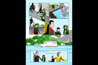 draw amazing comic book base from your idea