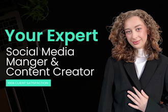 be your social media marketing manager and content creator