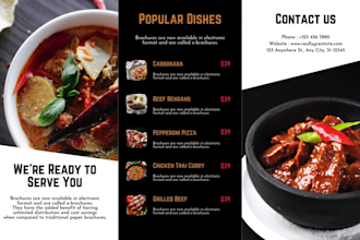 design restaurant wix website design, wix website menu design, banner, brochure