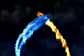 create amazing fire dragon intro animation