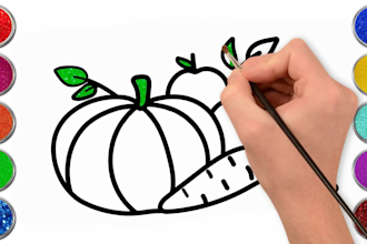 create coloring pages drawing videos for youtube channel