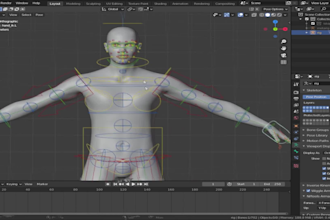 rig 3d character in a blender for unreal and unity