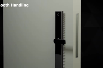 3d smart door lock animation smart lock ads gadget animation product animation