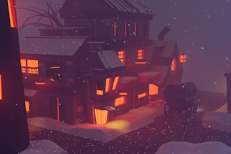 create stylized low poly environments