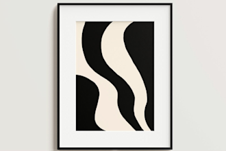 create custom abstract line art for home decor