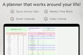 adhd planner spreadsheet budget tracker template digital calendar in excel sheet