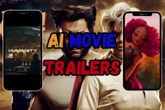 create 4k cinematic ai movie trailer and ai video art c4