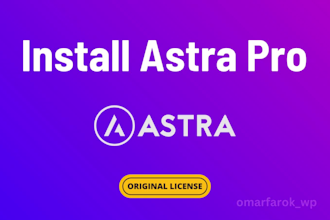 install astra pro with license on your website