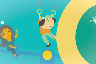create cartoon animation, stick figure, vector cartoon character, kids rhymes