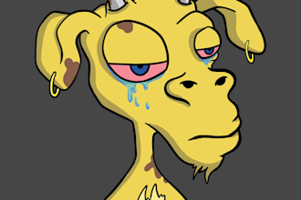 generate 2d cartoonistic nft collection with metadata