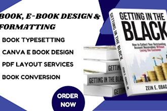 do  book typesetting, canva ebook and ebook formatting design