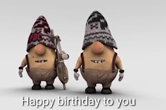 make happy birthday wishes video from puppet