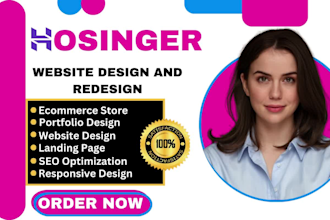 hostinger ecommerce website , hostinger portfolio website, redesign hostinger