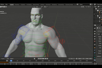 do 3d character rigging, 3d game animation, wonder  dynamics, unreal rig blender