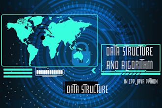 do data structure and algorithms in cpp, java, python cui and gui