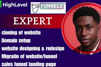 expert gohighlevel and fg funnel sales funnel and website design