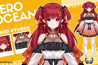 draw and rig live2d vtuber model studio commission 3d vtuber live2d rig