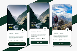 design creative, modern mobile apps ui ux for android or ios
