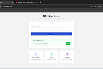 develop a professional laravel URL shortener web application