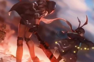 create 2d japanese anime nsfw, fight, youtube or short film animation