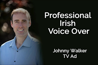 record a professional neutral male, irish voice over