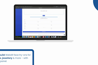 build virtual try on webar for glasses, hat, etc with admin panel
