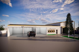 design 3d modern car wash, warehouse, salon, spa, renovation and rendering