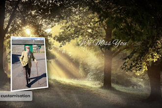 make a slideshow video to show at funeral within 24 hours