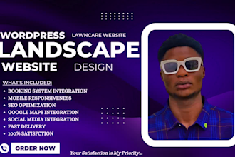 build landscaping website, lawncare, gardening website with booking features