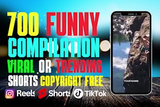 create 700 viral funny youtube shorts or instagram reels