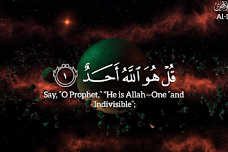 create quran videos with translation in any language 4k