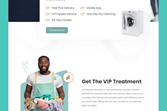 custom laundry website design dry cleaning laundry service website booking app