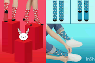 create funny character pattern socks design for sublimation
